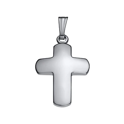White Gold 15MM Cross Kids Pendant