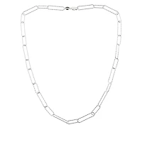 Diamond Cut Silver Paperclip Chain