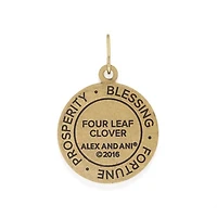 Golden Four Leaf Clover Charm