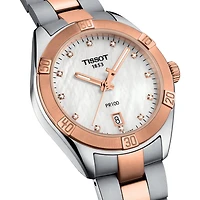 PR 100 Rose/Steel Mother Pearl Diamonds 36MM Watch