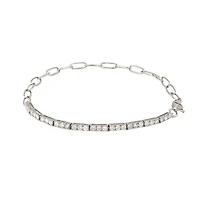 Half PaperClip Diamond Bracelet