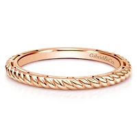 14K Rose Gold Twist Ring