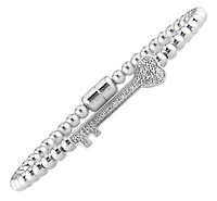 Beads and Keys Bangle Bracelet