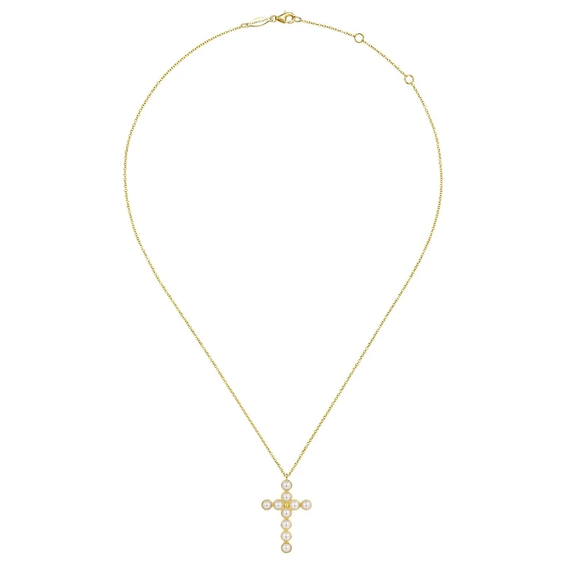 Pearl Cross Necklace