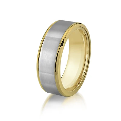 Cobalt Chromo Polished 2Tone 8mm Ring