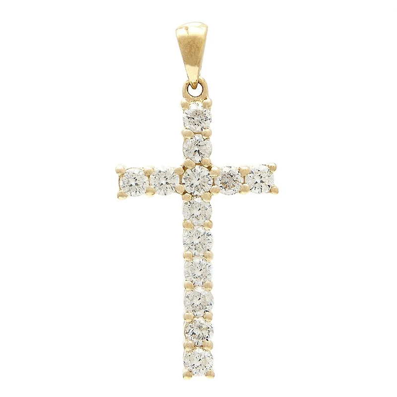 Cross Pendant with .75ct Diamonds