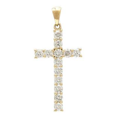 Cross Pendant with .75ct Diamonds