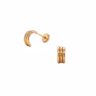 Half huggie 14K Earrings