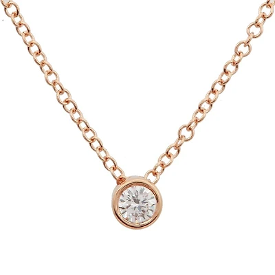 .08CT Bezel Set Diamond Necklace