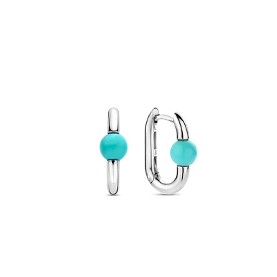 Bead Hardware Turquoise Earrings