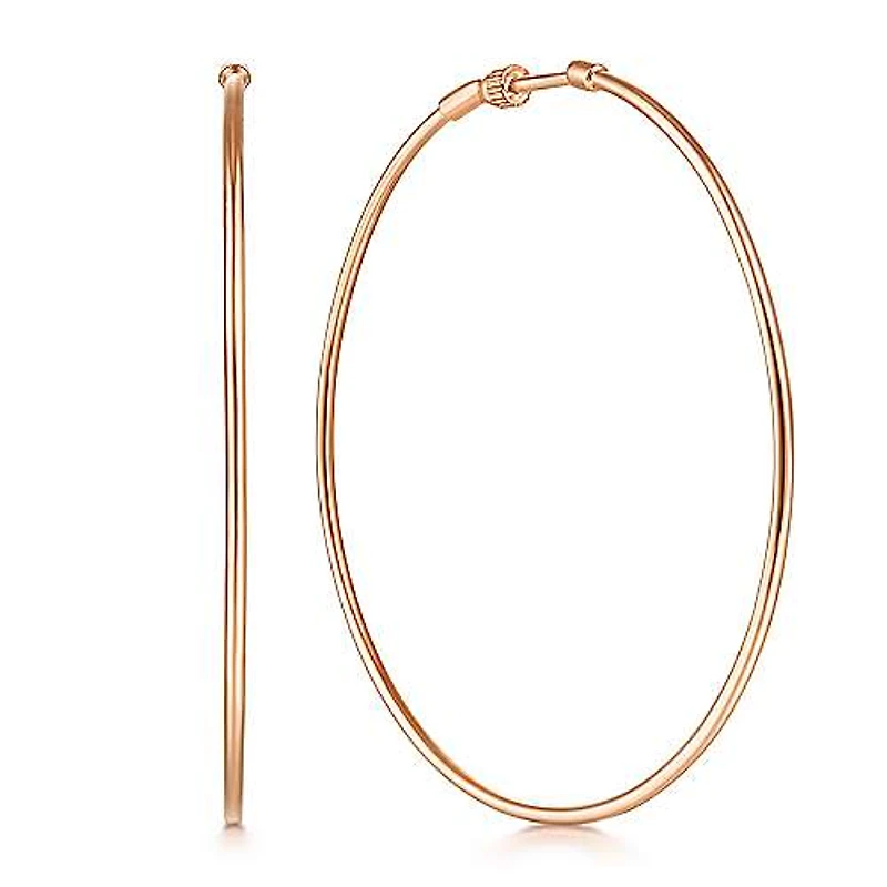 60MM Rose Gold Hoop Earrings