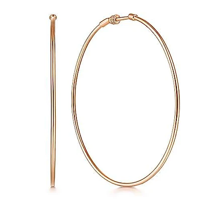 60MM Rose Gold Hoop Earrings
