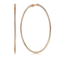 60MM Rose Gold Hoop Earrings