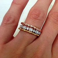 14K Rose Gold Geometric Ring