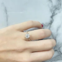 1.0ct Diamond Illusion Shank Rose Gold Ring