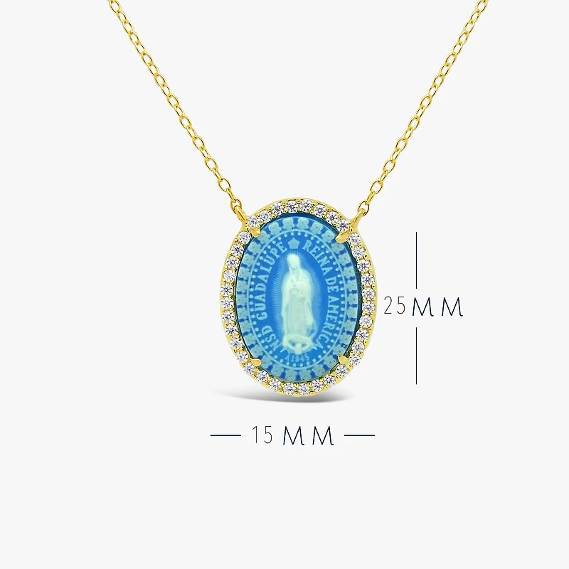 Guadalupe Blue Agathe Cameo Necklace