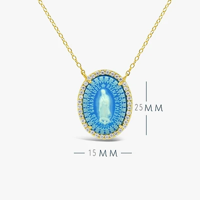 Guadalupe Blue Agathe Cameo Necklace