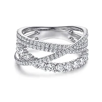 Different Paths White Gold Ring