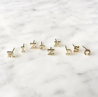 5mm Single Stud Initial Earring