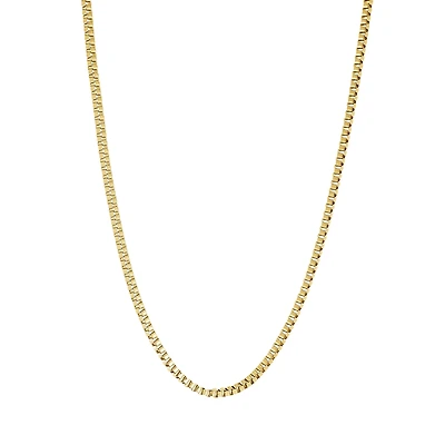 2.2mm Yellow IP Steel Square Box Chain