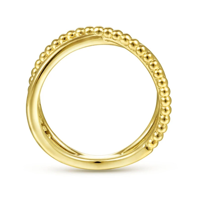 Bujukan Bead Crossover Gold Ring