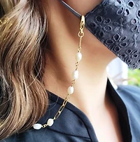 Glossy Paperclip Pearl Multi Way Chain