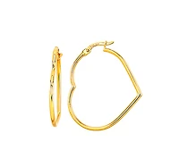 Heart Shape Large Hoop Earrings