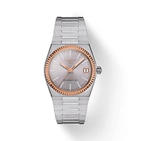 PRX Powermatic 80 35MM 18K Rose/Steel Diamonds