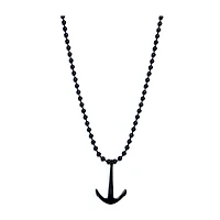 Anchor Black Necklace