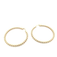 Beaded 40MM Hoop Earrings