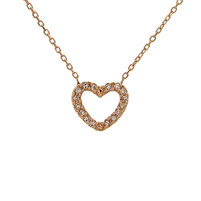 Open Heart Diamond Necklace