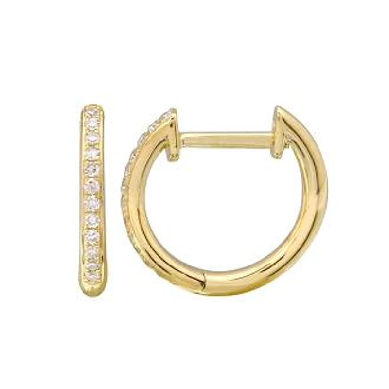 Diamond Huggie 10MM Earrings