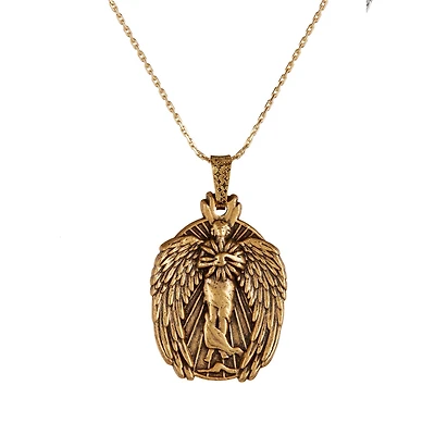 Guardian of Knowledge Golden Necklace
