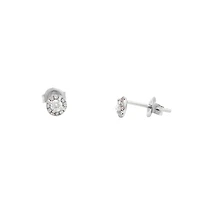 .25ct Diamond Stud Halo White Gold Earrings