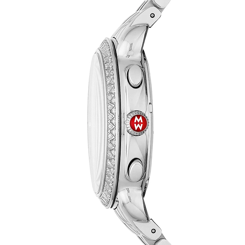 Sidney Steel and Diamonds Mother Pearl 38MM Watch
