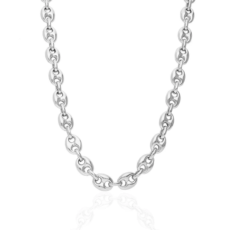 Puffed Mariner 10mm Silver Chain