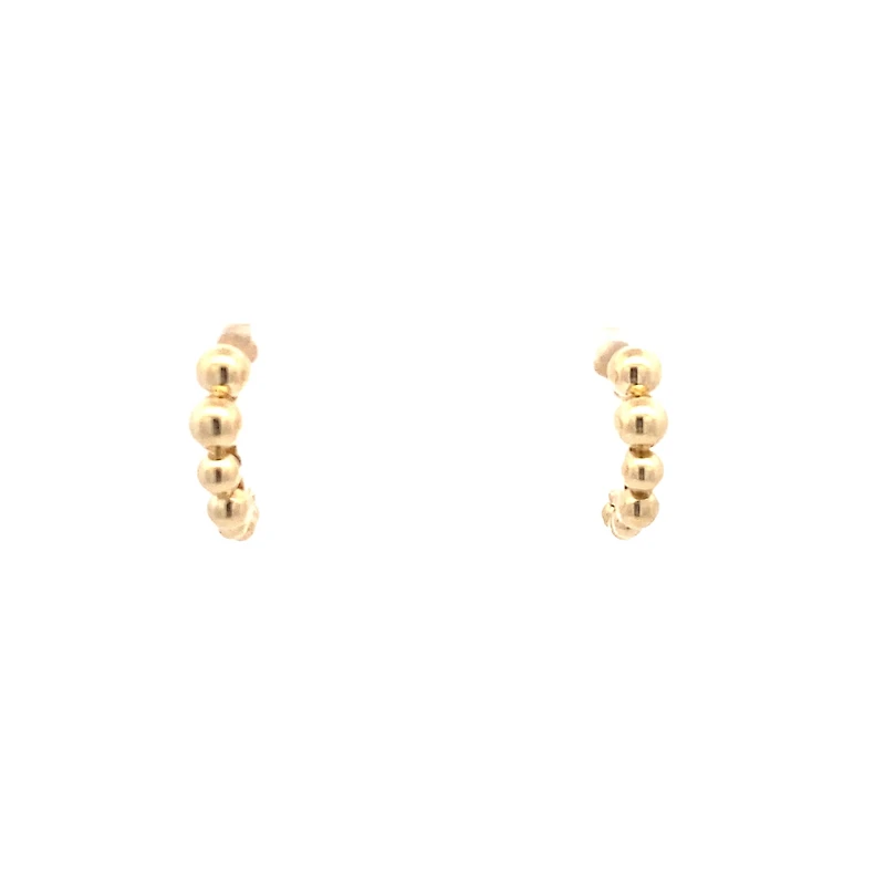 20MM Beaded Half Huggie Earrings