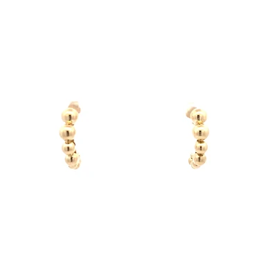 20MM Beaded Half Huggie Earrings