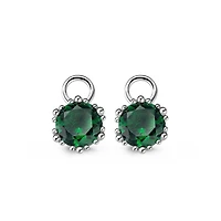 Green Ball Cubic Zirconia Ear Charm