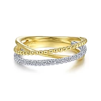Three Pattern Diamond Ring