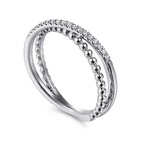 Crossing Diamond White Gold Ring