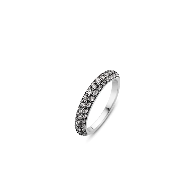 Pave All Night Silver Dipped Ring