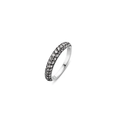 Pave All Night Silver Dipped Ring