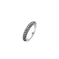 Pave All Night Silver Dipped Ring