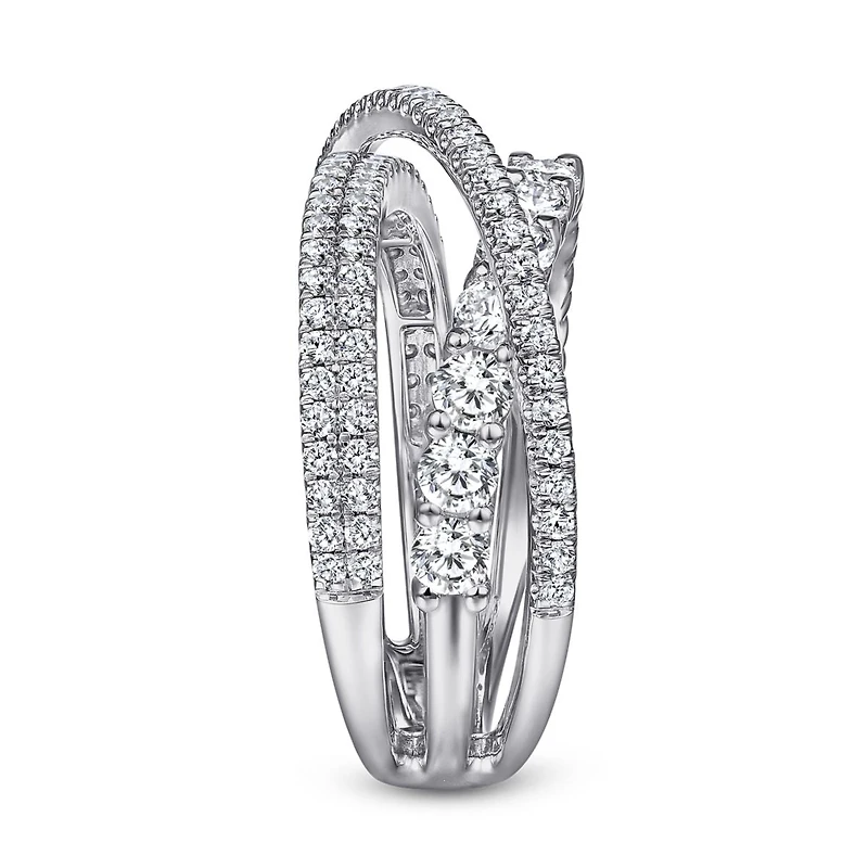 Different Paths White Gold Ring