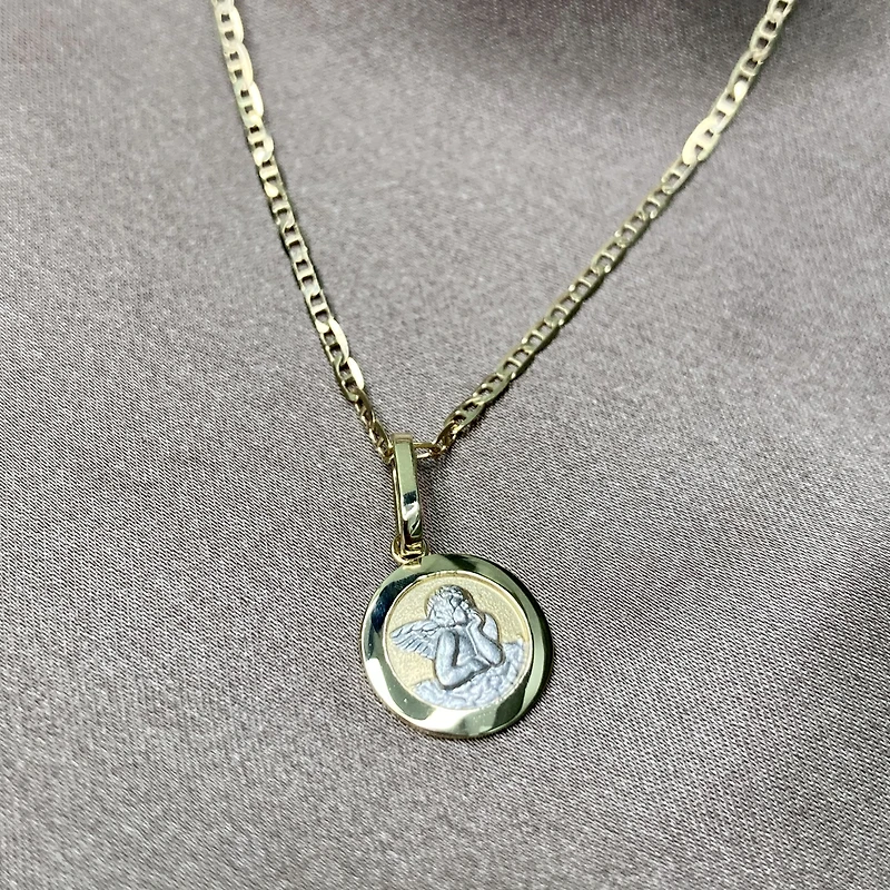 Guardian Angel 14K Pendant 11MM
