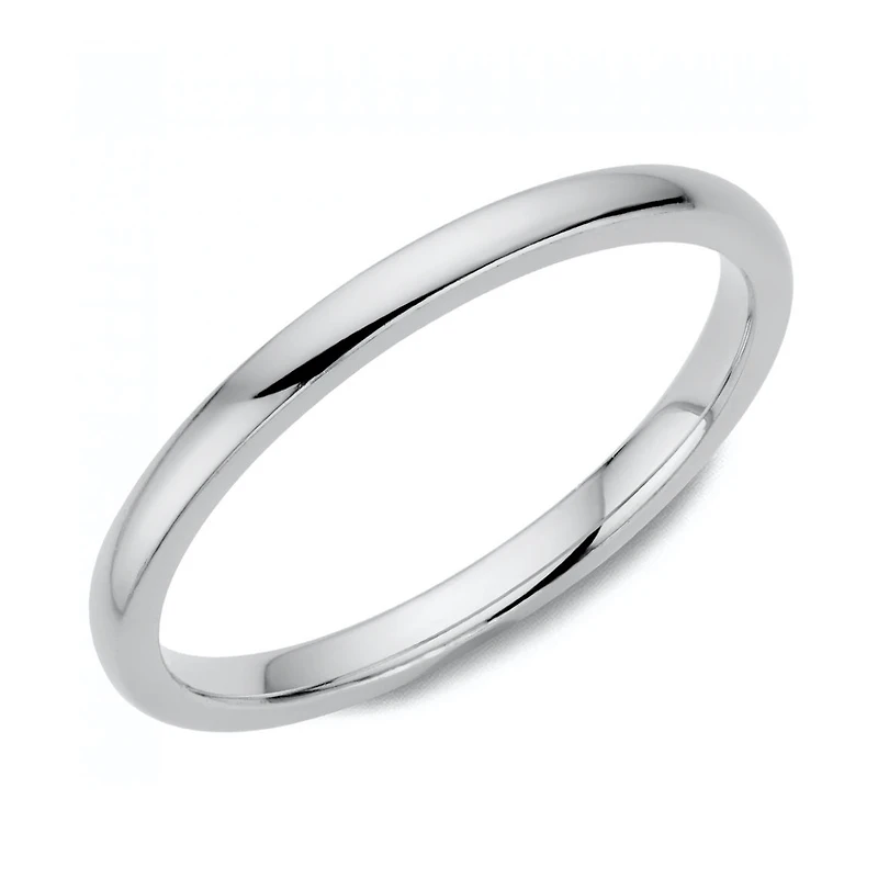 Basic 2mm Solid Gold Ring 14KW