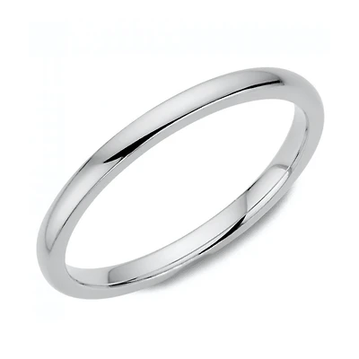 Basic 2mm Solid Gold Ring 14KW