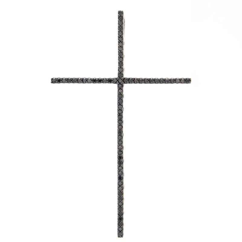 .43ct Black Diamond Cross Pendant 50MM