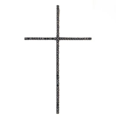 .43ct Black Diamond Cross Pendant 50MM